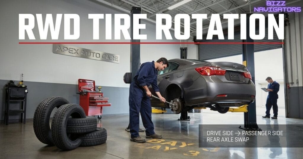 RWD tire rotation