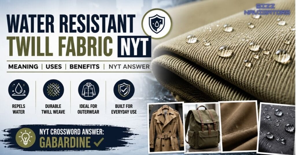 Water Resistant Twill Fabric NYT