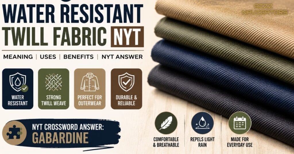 Water Resistant Twill Fabric NYT