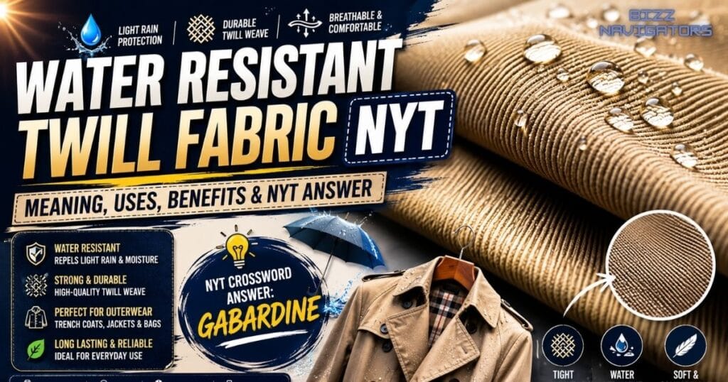 Water Resistant Twill Fabric NYT