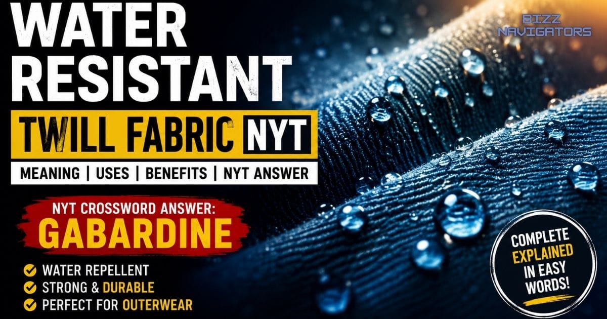 Water Resistant Twill Fabric NYT