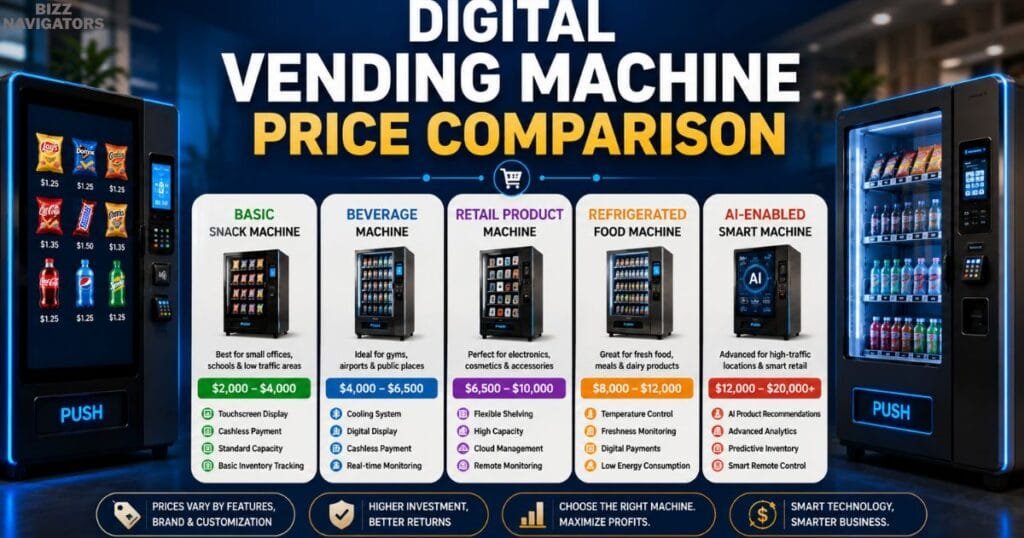 Digital Vending Machine Price Comparison