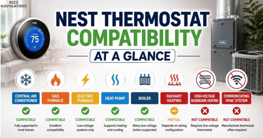 Nest Thermostat Compatibility at a Glance