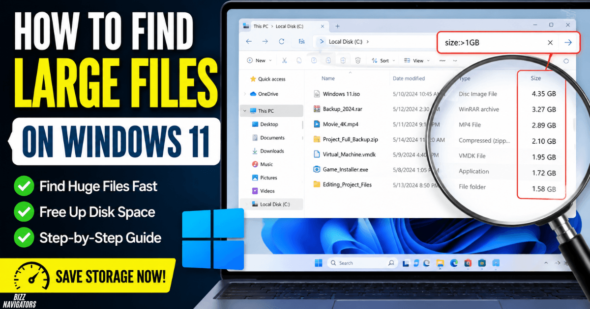 How to Find Large Files on Windows 11