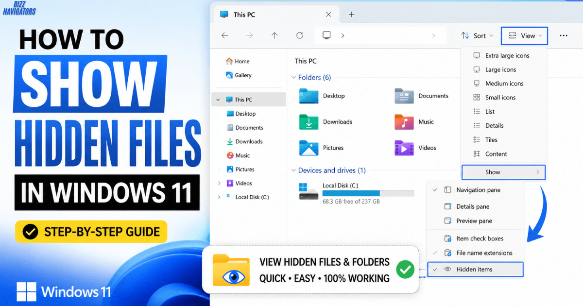How to Show Hidden Files in Windows 11