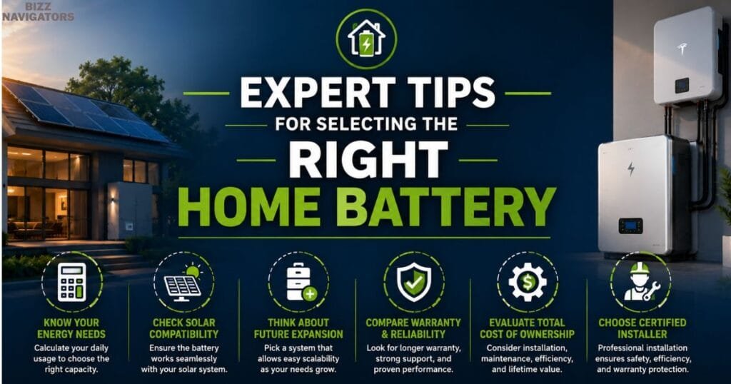 Expert Tips for Selecting the Right Home Battery
