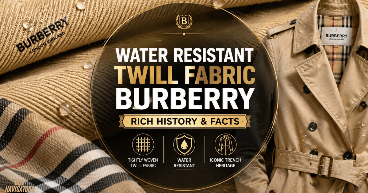 Water Resistant Twill Fabric Burberry