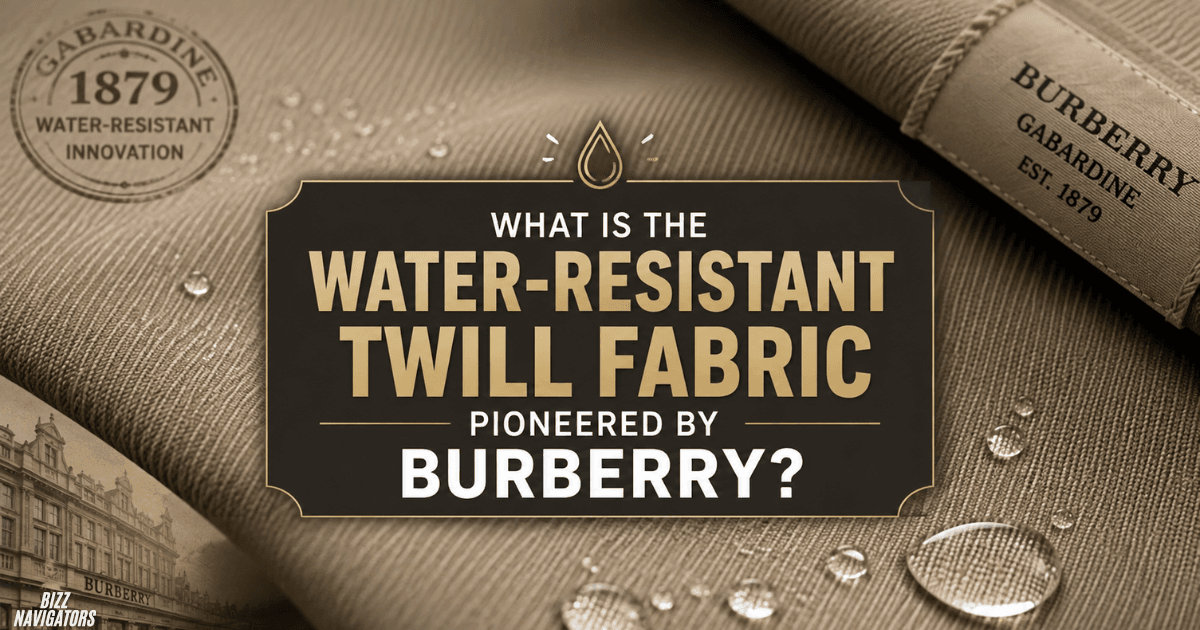 WATER-RESISTANT TWILL FABRIC PIONEERED BY BURBERRY