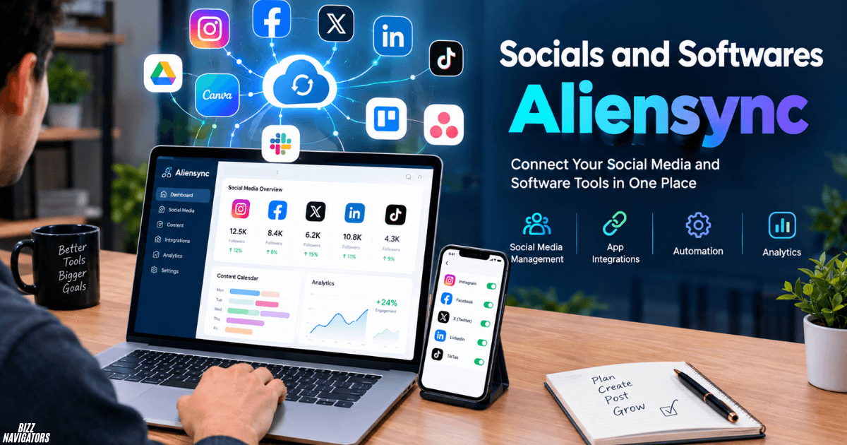 Socials and Softwares Aliensync